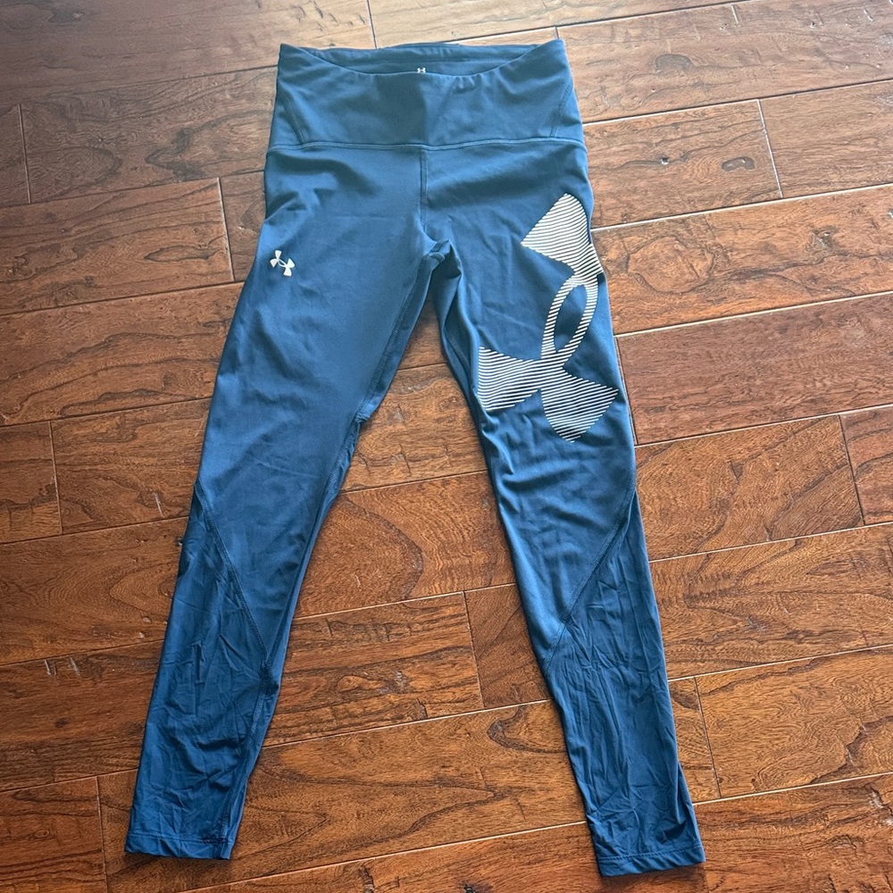 Under Armour Navy Leggings with Logo Women’s size Medium